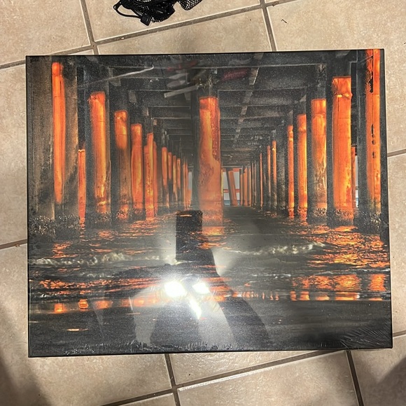 A One of Kind photo on Canvas under the pier at sunset - Picture 2 of 6